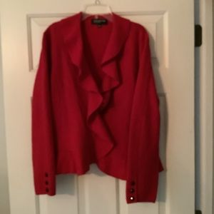 Red holiday sweater in wool